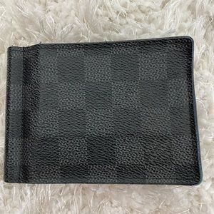 Louis Vuitton mens Prince Wallet In Damier graphite with cash clip